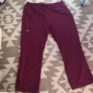 Cherokee Workwear Maroon/Wine Scrub Pants
